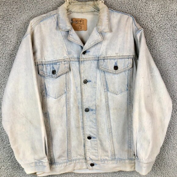 Vintage Gap Jacket Medium Blue Denim Jean Trucker Made in USA 90s - Picture 1 of 5